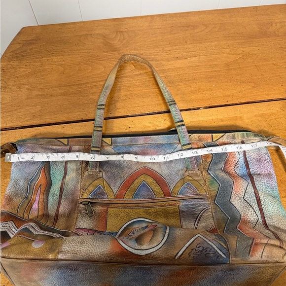 Anuschka Artistic Gold and Blue Tote